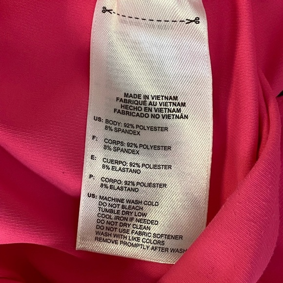 Adidas Pure Motion Women's Small Golf Shirt, Bright Pink, Zipper Neck - Picture 8 of 9